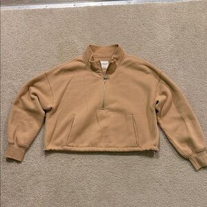Abercrombie & Fitch Quarter-Zip Cropped Pullover